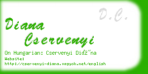 diana cservenyi business card